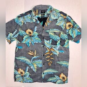Quiksilver Men's Miller Camp Floral Hawaiian Button Down Shirt